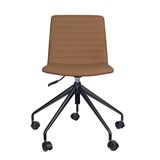RAPIDLINE PIXEL SWIVEL 5 STAR BASE CHAIR 630 X 630 X 830MM AMBER PU AND BLACK PC FRAME
