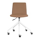 RAPIDLINE PIXEL SWIVEL 5 STAR BASE CHAIR 630 X 630 X 830MM AMBER PU AND WHITE PC FRAME