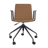 RAPIDLINE PIXEL SWIVEL 5 STAR BASE CHAIR WITH ARMS AMBERBLACK