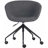 RAPIDLINE PIXEL TUB CHAIR ON 5 STAR BASE CHARCOALBLACK