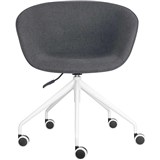 RAPIDLINE PIXEL TUB CHAIR ON 5 STAR BASE CHARCOALWHITE