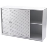 RAPIDLINE GO PERFORATED SLIDING DOOR CUPBOARD WHITE CHINA