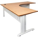 RAPID SPAN CORNER WORKSTATION METAL MODESTY PANEL 1800 X 1800 X 700MM BEECHWHITE