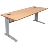 RAPID SPAN DESK WITH METAL MODESTY PANEL 1800 X 700 X 730MM BEECHSILVER