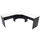 RAPID WORKER CORNER WORKSTATION COMPLETE 1500 X 1500 X 600MM WHITEIRONSTONE