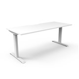 RAPIDLINE BOOST STATIC SINGLE SIDED WORKSTATION 1500MM NATURAL WHITE TOP  WHITE FRAME