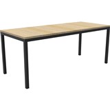 RAPIDLINE STEEL FRAME TABLE 1500 X 750MM NATURAL OAK