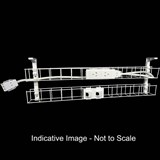 RAPIDLINE DUAL TIER CABLE BASKET 1250MM  GPO X 2  DATA TILES X 2  LEAD LENGTH 2M