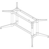 RAPIDLINE TYPHOON MEETING TABLE FRAME 1542 X 792MM BLACK
