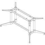 RAPIDLINE TYPHOON MEETING TABLE FRAME 1942 X 892MM BLACK