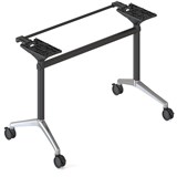 RAPIDLINE TYPHOON FLIP TABLE FRAME TO SUIT 1200MM W TABLE TOPS BLACK PC POLISHED ALUMINIUM FRAME