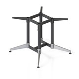 RAPIDLINE TYPHOON ROUND MEETING TABLE FRAME 892 X 725MM BLACK PC POLISHED ALUMINIUM