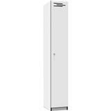 RAPIDLINE MELAMINE LOCKER 1 DOOR 1850 X 305 X 455MM NATURAL WHITEBLACK EDGING