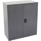 RAPIDLINE GO SWING DOOR CUPBOARD 2 SHELVES 1015 X 910 X 450MM GRAPHITE RIPPLE