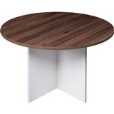 OM PREMIER ROUND MEETING TABLE 900 X 720MM CASNANWHITE