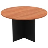 OM ROUND MEETING TABLE 1200 X 720MM CHERRYCHARCOAL