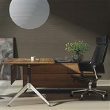 NOVARA EXECUTIVE DESK RIGHT HAND RETURN 1950 X 1850 X 750MM ZEBRANO TIMBER VENEER