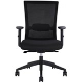 PORTLAND TASK CHAIR MEDIUM MESH BACK ARMS BLACK