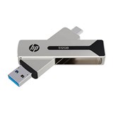 HP 911 PRO USB TYPE A AND C FLASH DRIVE 512GB SILVER