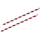 HUHTAMAKI FUTURE FRIENDLY PAPER STRAW REGULAR RED STRIPE PACK 250