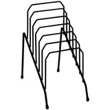 ITALPLAST STEP FILE ORGANISER SMALL 6 GRADUATED SLOT BLACK