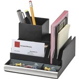 ITALPLAST WORKSPACE DESK ORGANISER BLACKSILVER