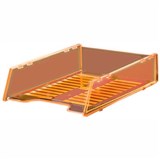 ITALPLAST MULTI FIT DOCUMENT TRAY A4 NEON ORANGE