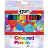 TEXTA COLOURED PENCILS ASSORTED PACK 24
