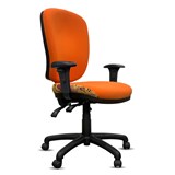 ORANGE DUST SPECTRUM ALICE OFFICE CHAIR WITH ARMS HIGH BACK 510 X 490 X 960MM GOLDEN ORANGE
