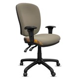 ORANGE DUST SPECTRUM ALICE OFFICE CHAIR WITH ARMS HIGH BACK 510 X 490 X 960MM MIST GREY