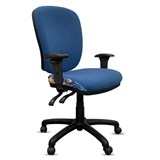 ORANGE DUST SPECTRUM ALICE OFFICE CHAIR WITH ARMS HIGH BACK 510 X 490 X 960MM OCEAN BLUE
