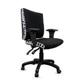 ORANGE DUST KATHERINE CHAIR WITH ARMS MEDIUM BACK 510 X 450 X 910MM COCKATOO BLACK
