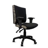 ORANGE DUST KATHERINE CHAIR WITH ARMS MEDIUM BACK 510 X 450 X 910MM DOTS BLACK