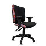 ORANGE DUST KATHERINE CHAIR WITH ARMS MEDIUM BACK 510 X 450 X 910MM OPAL BLACK