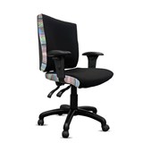 ORANGE DUST KATHERINE CHAIR WITH ARMS MEDIUM BACK 510 X 450 X 910MM ROCK BLACK