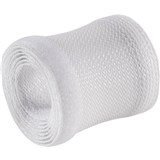 BRATECK FLEXIBLE CABLE WRAP SLEEVE WITH HOOK AND LOOP FASTENER 1000 X 135MM WHITE
