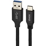 MOKI SYNCHARGE MESH CABLE USBC TO USBA 160MM BLACK
