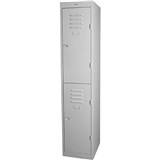 STEELCO PERSONNEL LOCKER 2 DOOR LATCHLOCK 305MM SILVER GREY