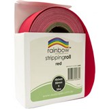 RAINBOW STRIPPING ROLL RIBBED 50MM X 30M RED