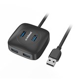 MBEAT USBC TO 4 PORT 30 HUB BLACK