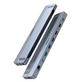 MBEAT D12 MULTIPORT DUAL HDMI 4K USBC DOCKING STATION GREY