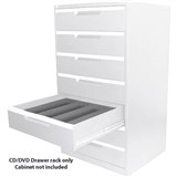 STEELCO MULTI MEDIA CABINET ADDITIONAL CDDVD RACK GREY
