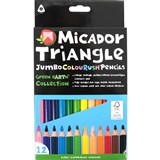MICADOR COLOURUSH JUMBO TRIANGLE PENCILS ASSORTED PACK 12