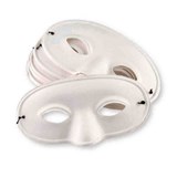 EDUCATIONAL COLOURS PAPER MACHE HALF MASK PACK 24