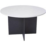 LOGAN ROUND MEETING TABLE 1200MM DIAMETER WHITEIRONSTONE
