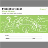 PROTEXT STUDENT NOTE BOOK DOUBLE RULED 8MMGUIDE 60GSM 32 PAGE 175 X 240MM LIME GREEN