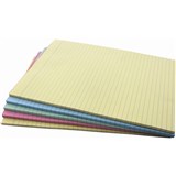 WRITER PREMIUM BOND PAD RULED 2 SIDES 70GSM 50 SHEETS A4 ASSORTED PACK 5