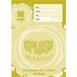 SPLASH EXERCISE BOOK QLD RULED YEAR 34 12MM 60GSM 96 PAGE A4