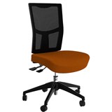 OLG URBAN MESH CHAIR WITH MOTION FELT FABRIC SEAT SUNSET ORANGE NYLON BASE