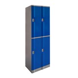 STEELCO ABS PLASTIC LOCKER 2 DOOR DOUBLE BANK 1940 X 760 X 500MM